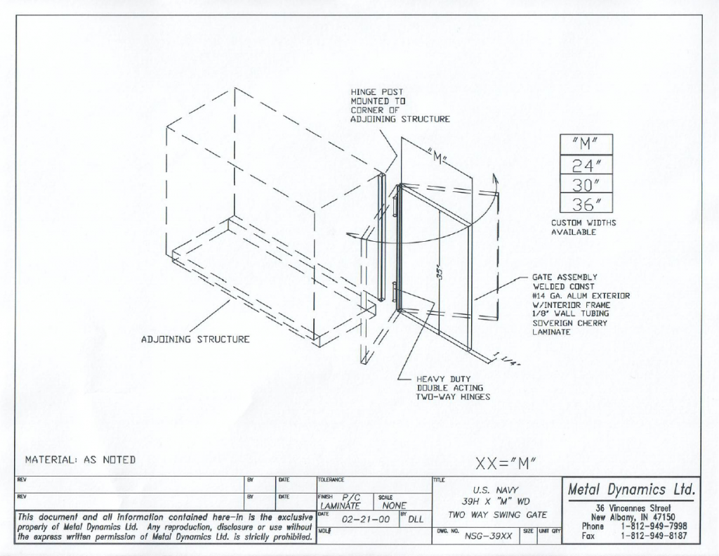 Ship Store Furniture Metal Dynamics, Ltd.